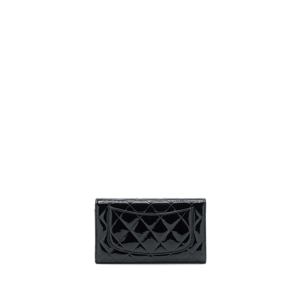 Chanel Classic Flap Long Wallet Patent Black SHW