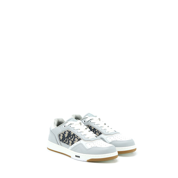 Dior Size 39 B27 Low-top Sneaker Calfskin/Oblique Jacquard Beige/Blue/Grey