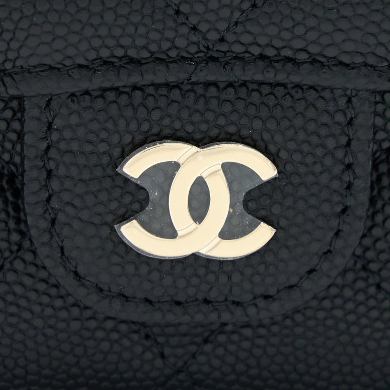 Chanel Small Compact Wallet Caviar Black LGHW