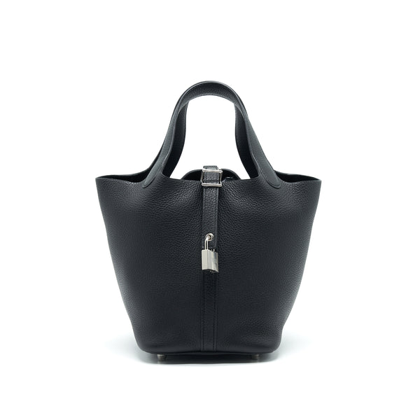 Hermes picotin 18 Black SHW Stamp Y