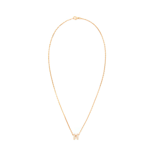 Hermes Mini Pop H Pendant Marron Glacé RGHW
