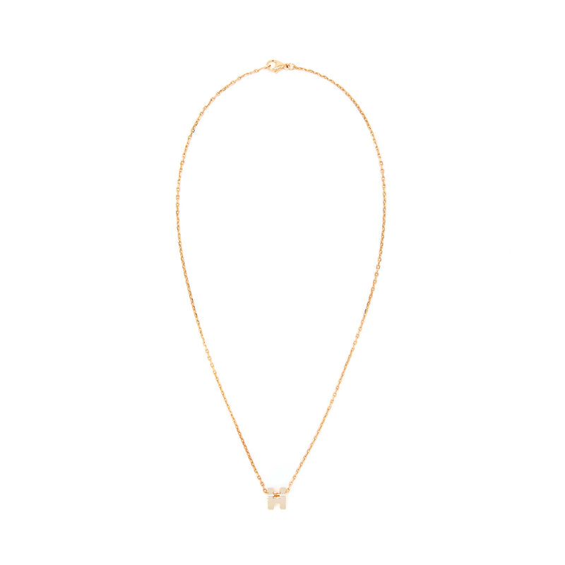 Hermes Mini Pop H Pendant Marron Glacé RGHW