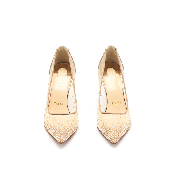 Christian Louboutin Size 36 Crystal Beige High Heel