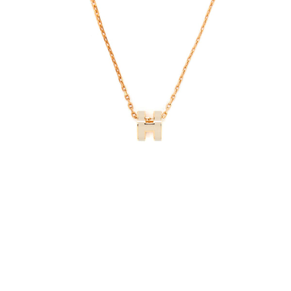Hermes Mini Pop H Pendant Marron Glacé RGHW