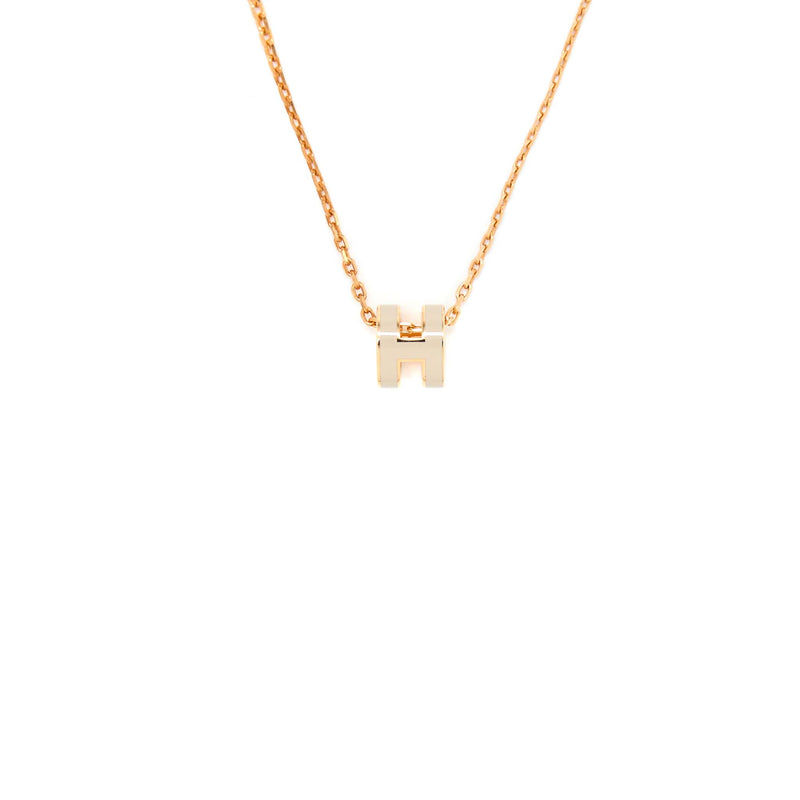 Hermes Mini Pop H Pendant Marron Glacé RGHW