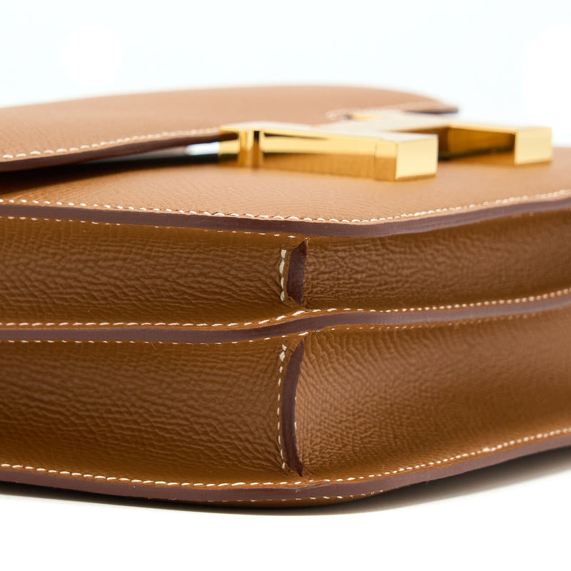 Hermes Mini Constance Epsom Gold GHW Stamp U