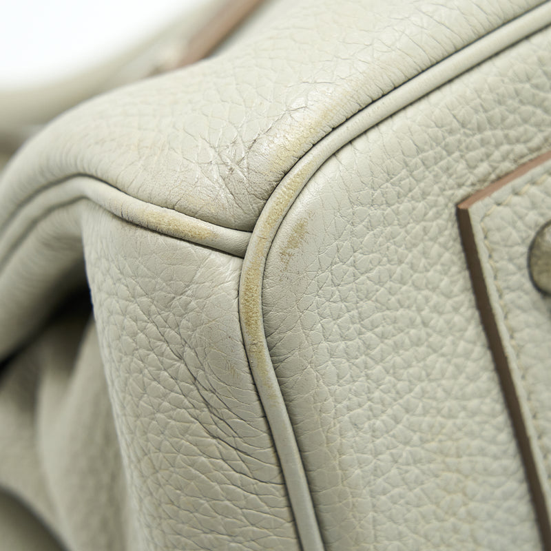 Hermes Birkin Shoulder Bag Togo Gris Pearl SHW Stamp Square O