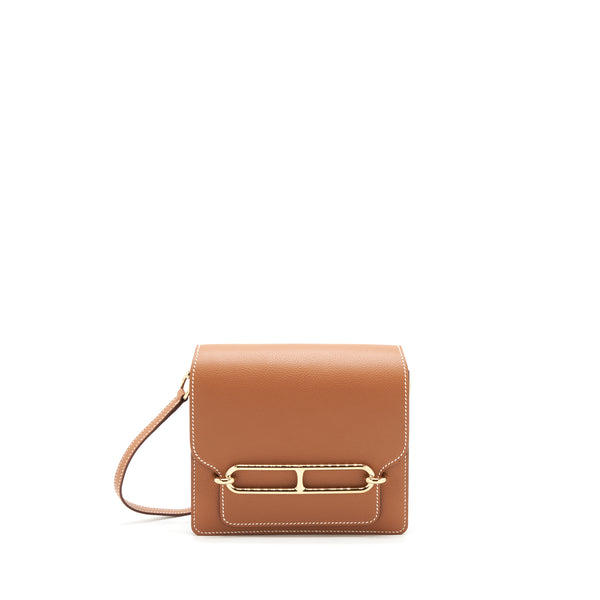 Hermes Mini Roulis Evercolor Gold GHW Stamp Z