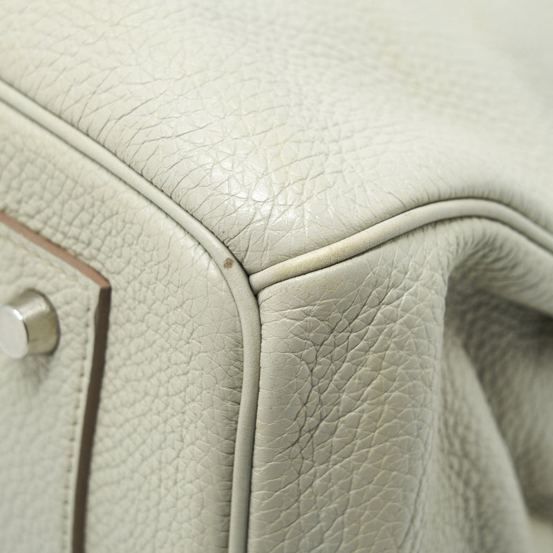 Hermes Birkin Shoulder Bag Togo Gris Pearl SHW Stamp Square O