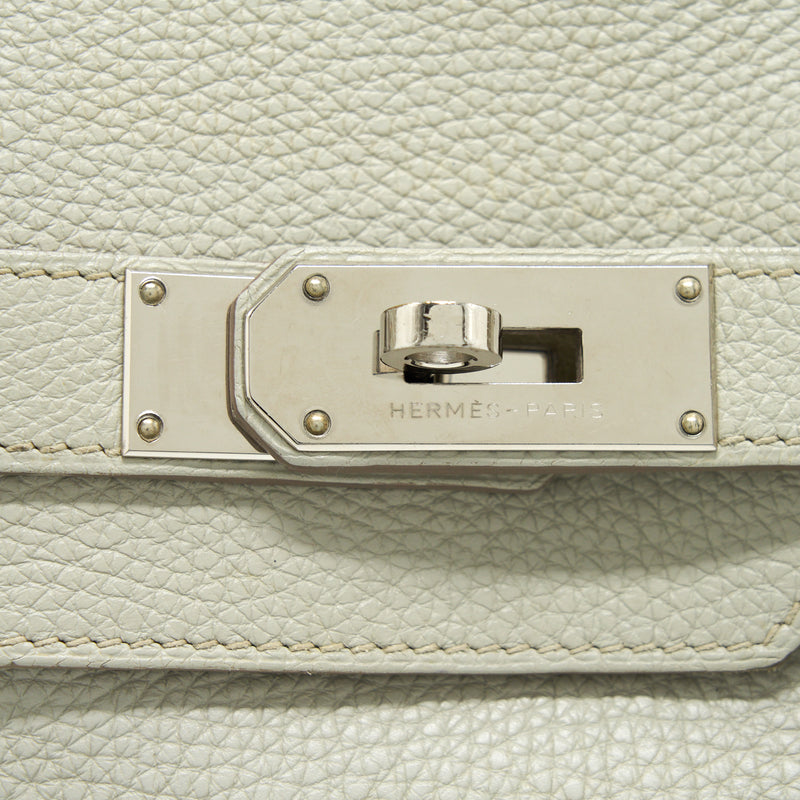 Hermes Birkin Shoulder Bag Togo Gris Pearl SHW Stamp Square O