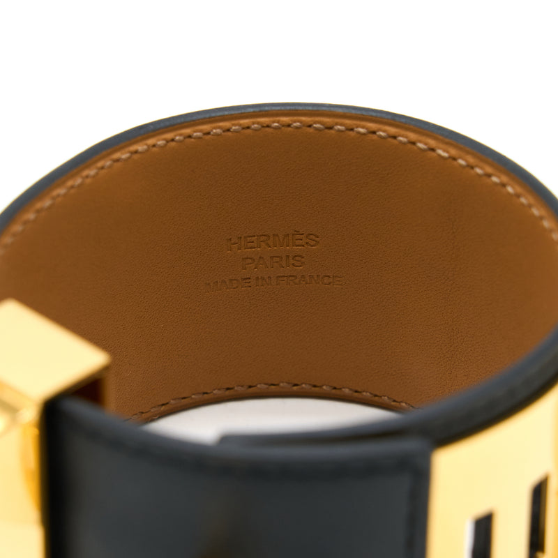 Hermes Size S Collier De Chien Bracelet Black GHW