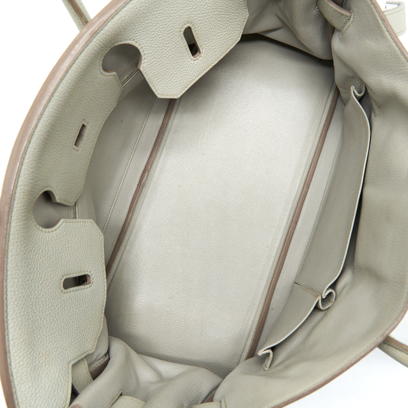 Hermes Birkin Shoulder Bag Togo Gris Pearl SHW Stamp Square O