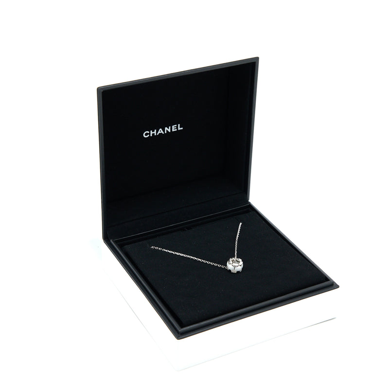 Chanel Ultra Necklace 18K White Gold with Diamonds / White Ceramic