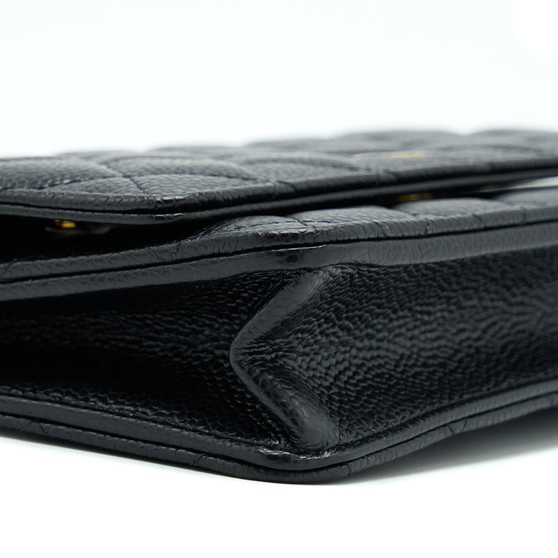 Chanel Classic Wallet On Chain Caviar Black GHW (Microchip)