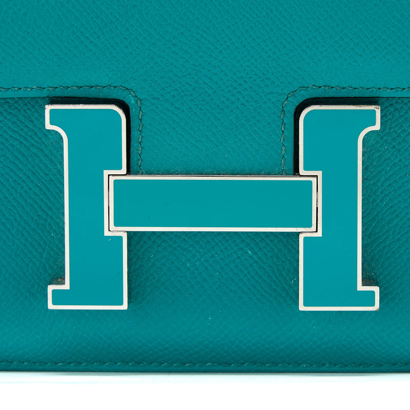 Hermes Constance 24 Epsom 7F Blue Paon/6w Menthe Enamel Hardware Stamp