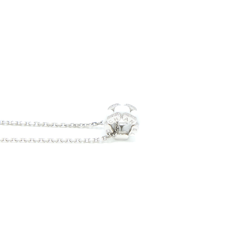 Chanel Ultra Necklace 18K White Gold with Diamonds / White Ceramic