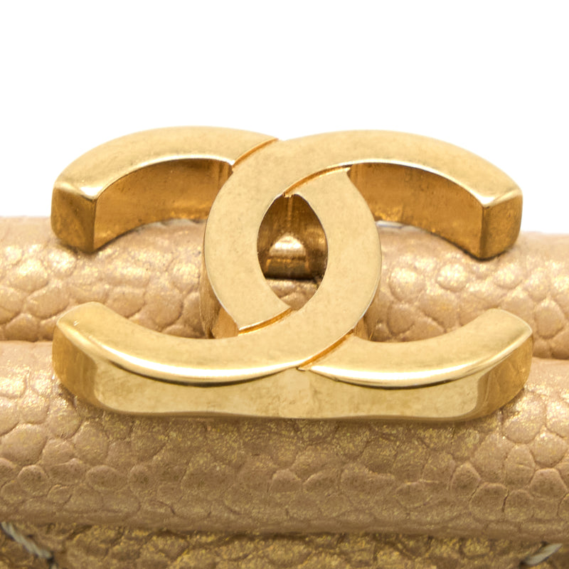 Chanel Timeless Clutch Caviar Gold Brushed GHW