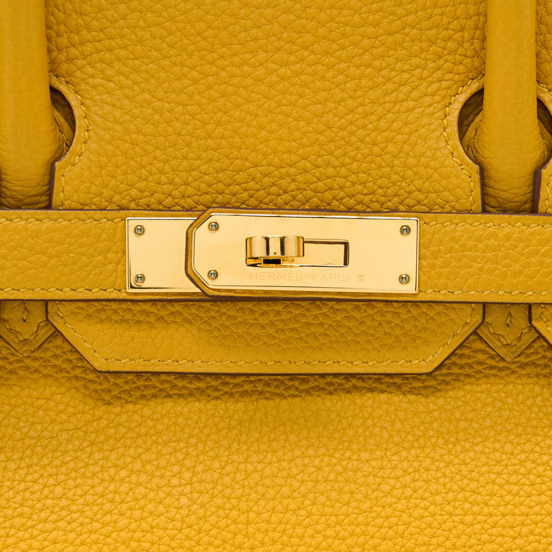 Hermes Birkin 30 Togo 9D Jaune Amber GHW Stamp C