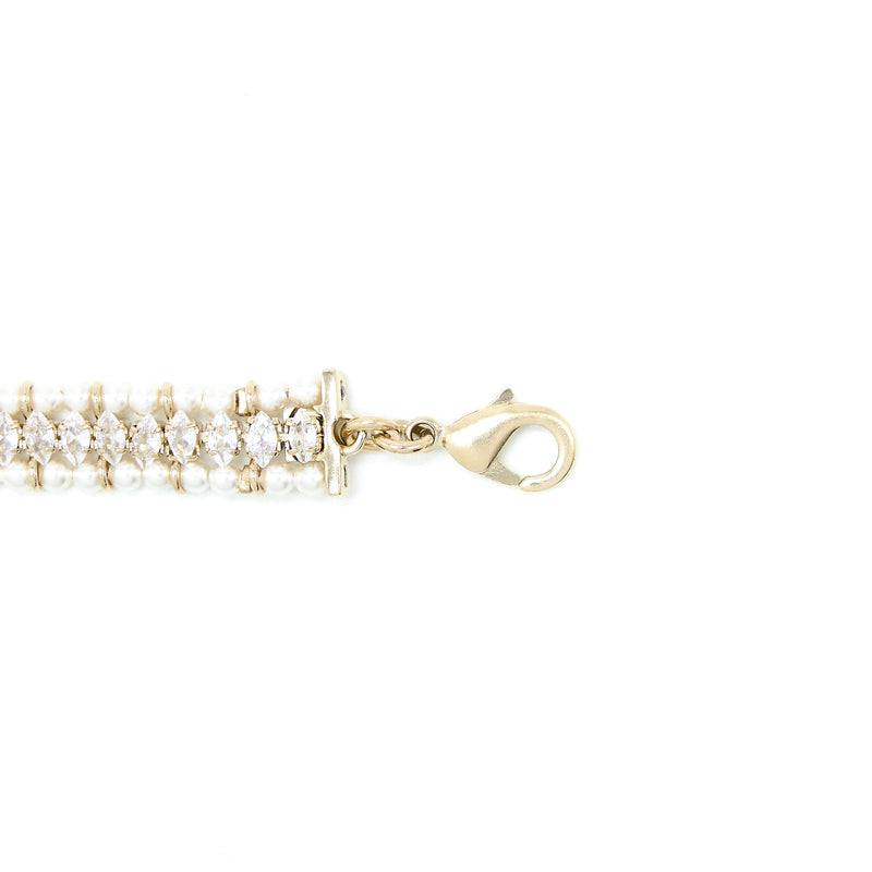 Chanel CC Logo Chocker Crystal/Pearl LGHW