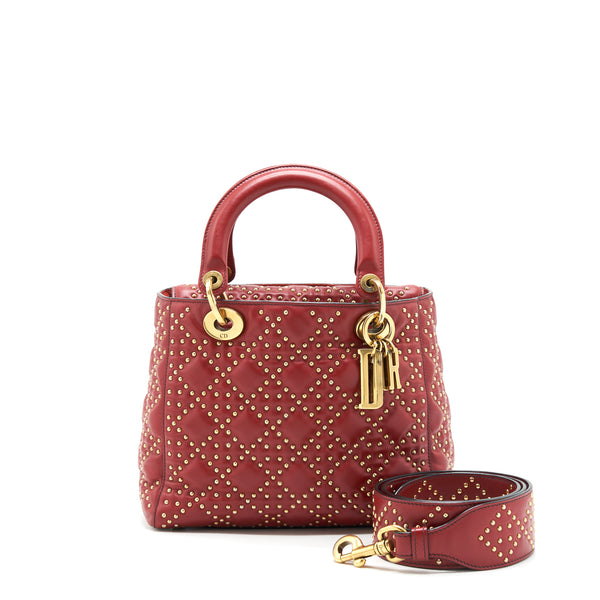 Dior Studded lady Dior Red GHW