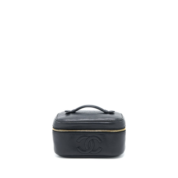 Chanel Vintage Vanity Case Caviar Black GHW