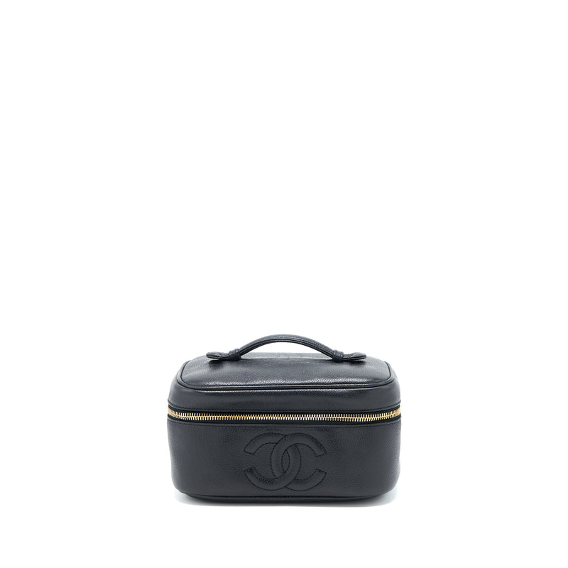 Chanel Vintage Vanity Case Caviar Black GHW