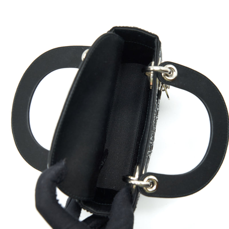 Dior Saddle Mini Satin / Swarovski Black