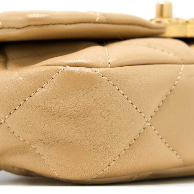 Chanel 19 Belt Bag Lambskin Dark Beige Multicolour Hardware