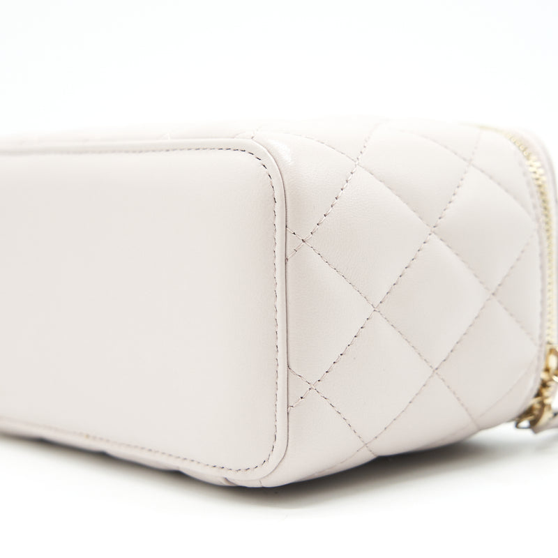 Chanel Pearl Crush Long Vanity On Chain Lambskin Light Purple GHW