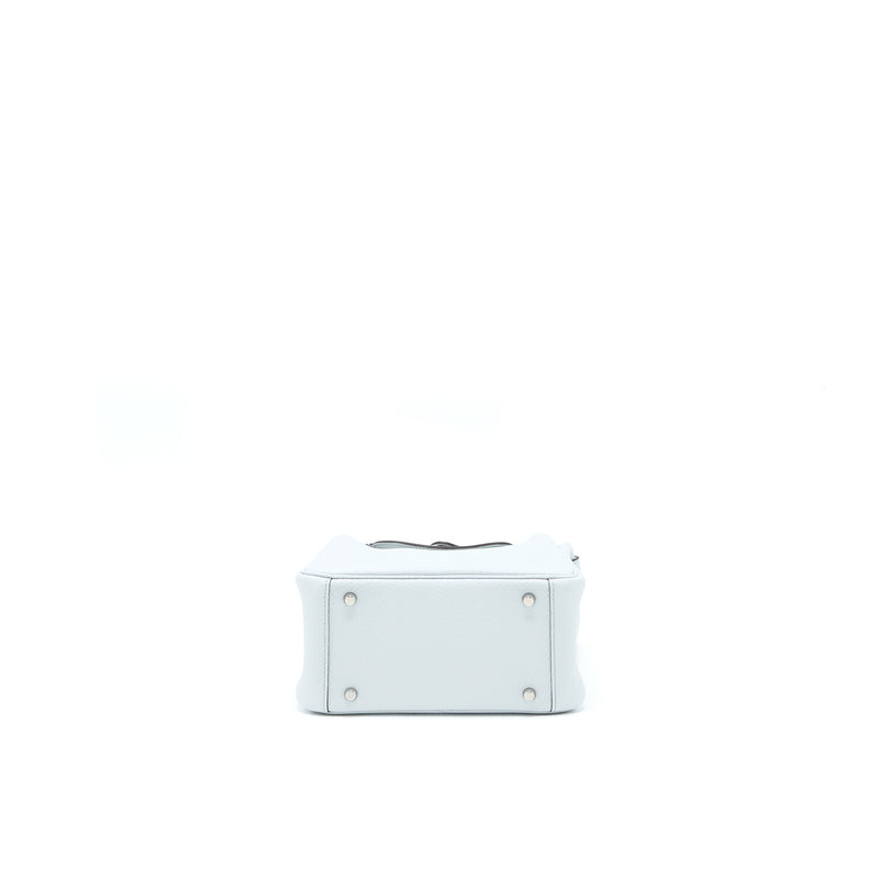 Hermes Mini Lindy Clemence Blue Pale SHW Stamp U
