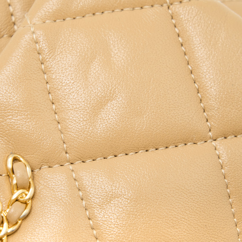 Chanel Metallic Gold Lambskin Chanel 19 Belt Bag
