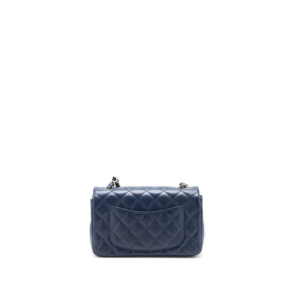 Chanel Classic Mini Rectangular Flap Bag Caviar Navy SHW