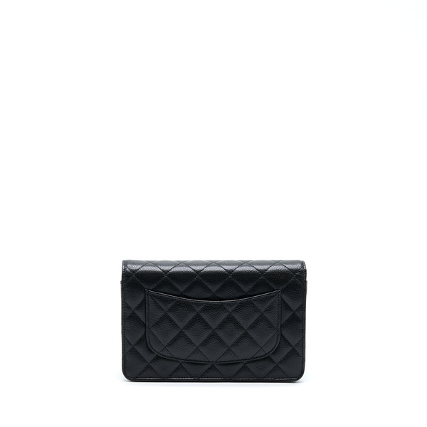 Chanel Classic Wallet On Chain Caviar Black GHW (Microchip)