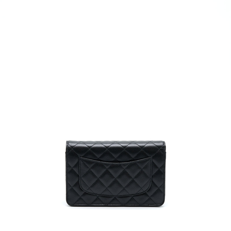 Chanel Classic Wallet On Chain Caviar Black GHW (Microchip)