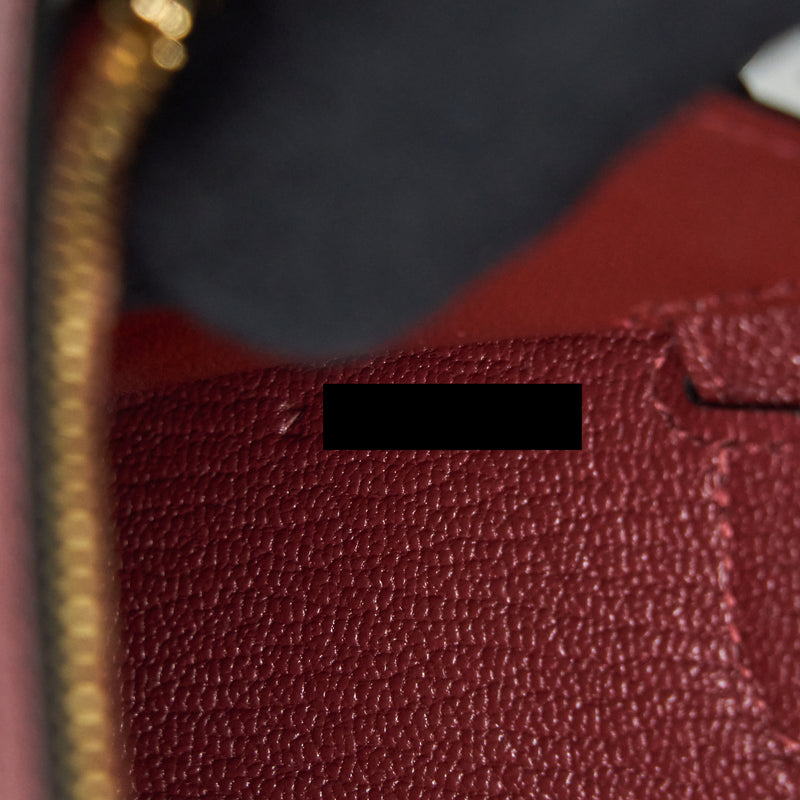 Hermes Kelly To Go Chevron Mysore 55 Rouge H GHW Stamp Z