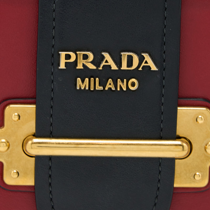 Prada Cashier Bag Calfskin Red /Black GHW