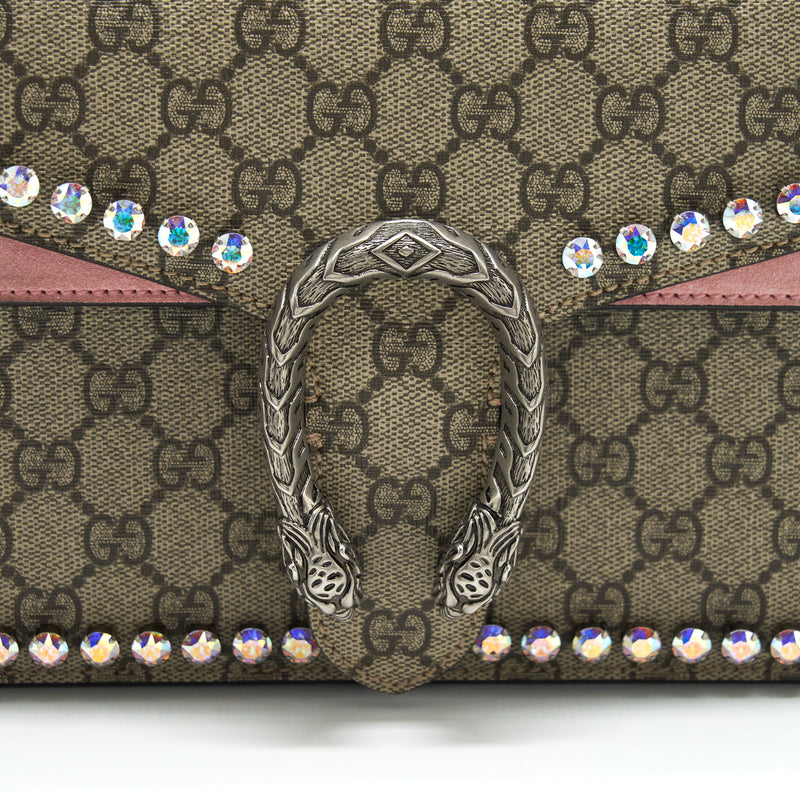Gucci Dionysus GG Small Crystal Shoulder Bag SHW