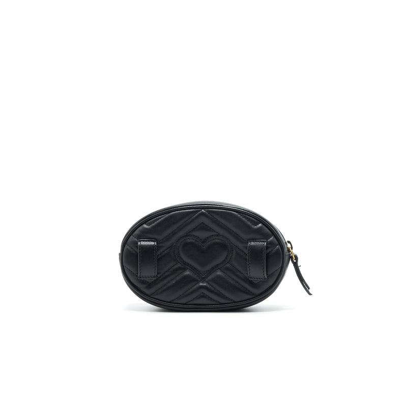 GUCCI GG MARMONT Matelasse Leather Belt Bag in Black 85cm