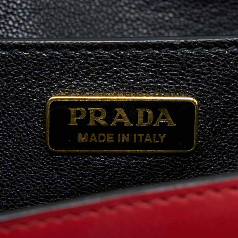 Prada Cashier Bag Calfskin Red /Black GHW