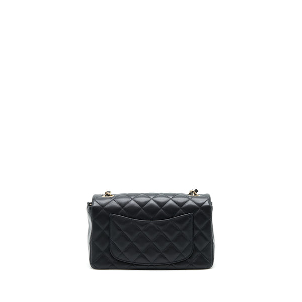 Chanel mini Rectangular Flap Bag Lambskin black LGHW (MICROCHIP)