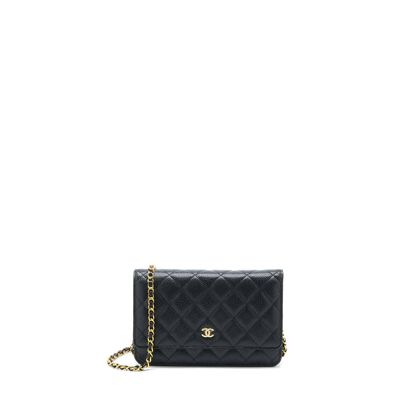 Chanel Classic Wallet On Chain Caviar Black GHW (Microchip)