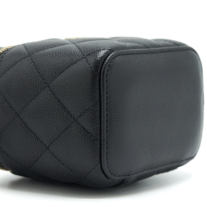 Chanel Mini Vanity With Chain Caviar Black LGHW
