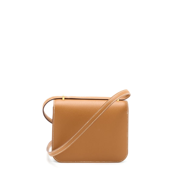 Hermes Mini Constance Epsom Gold GHW Stamp U