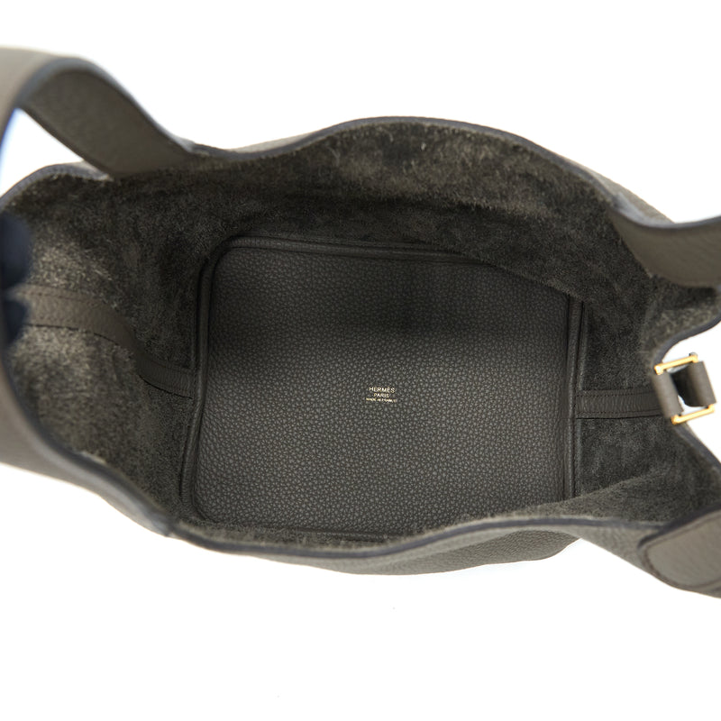 Hermes Picotin 22 Lock Bag Clemence Gris Etain GHW Stamp C