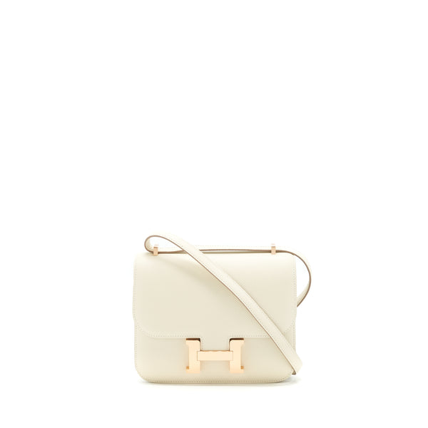 Hermes constance mini Epsom Craie RGHW Stamp Z