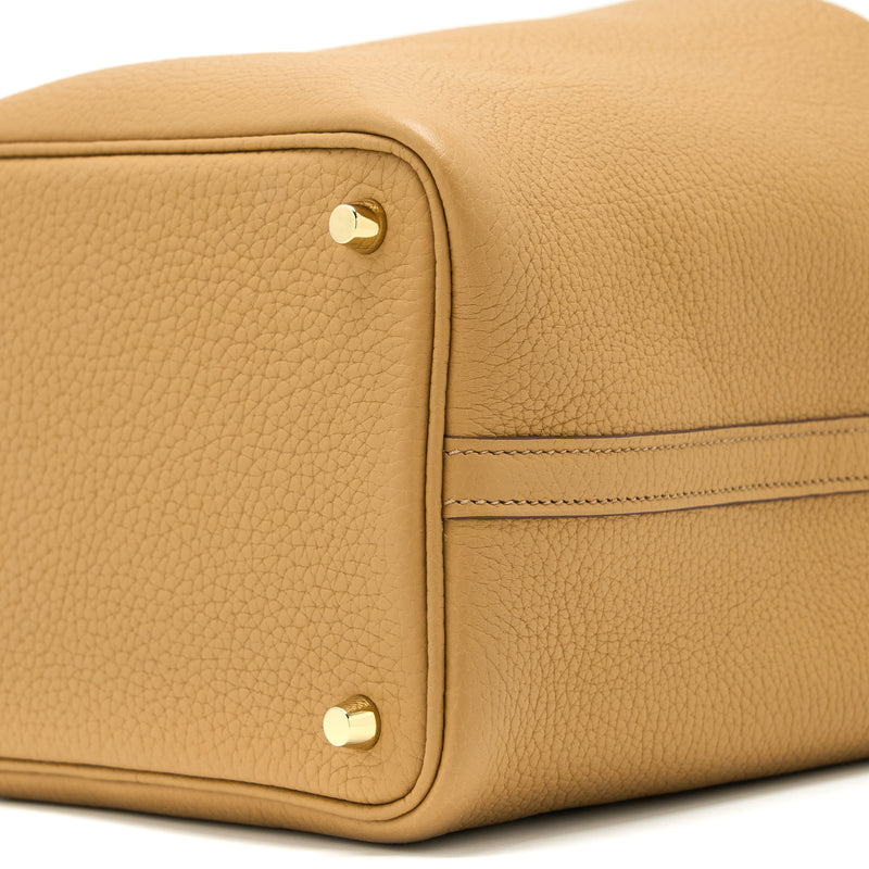 Hermes Picotin 18 Lock Bag Clemence 4B Biscuit GHW Stamp Z