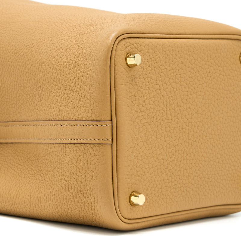Hermes Picotin 18 Lock Bag Clemence 4B Biscuit GHW Stamp Z