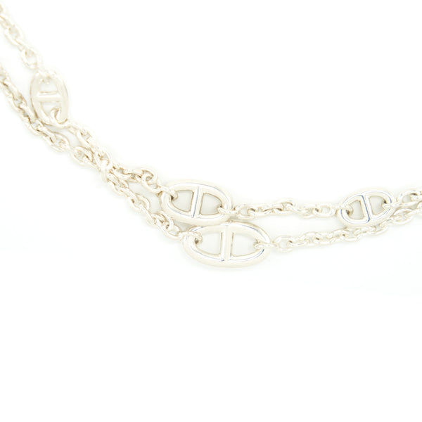 Hermes Farandole Long Necklace Sterling Sliver