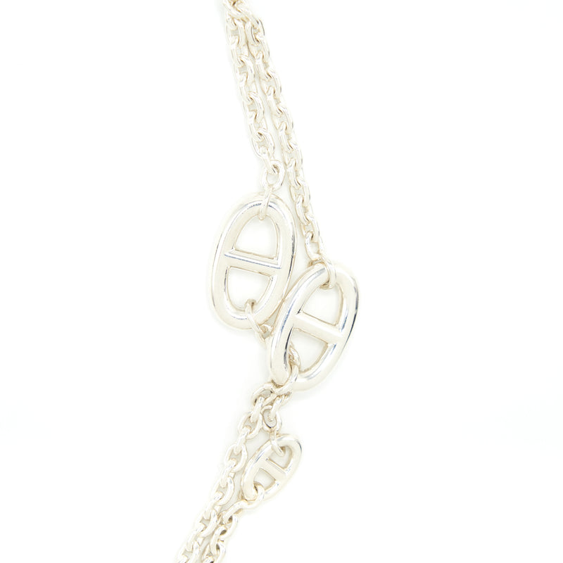 Hermes Farandole Long Necklace Sterling Sliver