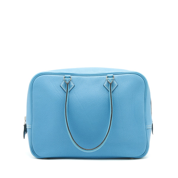 Hermes plume bag Togo jeans blue SHW Stamp Square G